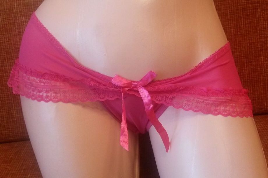 трусики "незабудки" с кружевом