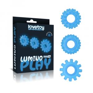 набор эрекционных колец "lumino ring", lovetoy