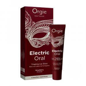 оральный гель с вибрацией "electric oral strawberry", orgie