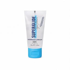 смазка на водной основе для чувствительной кожи "superglide", hot