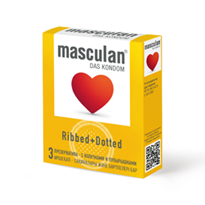 анатомические презервативы masculan ribbed + dotted с колечками и пупырышками