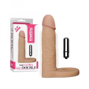 насадка на член для двойного проникновения с вибрацией "vibro double", lovetoy