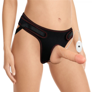 страпон с вибрацией и регулируемым поясом "vibrating easy strapon", lovetoy