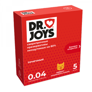 ультратонкие латексные презервативы "кошачий язык", dr.joys