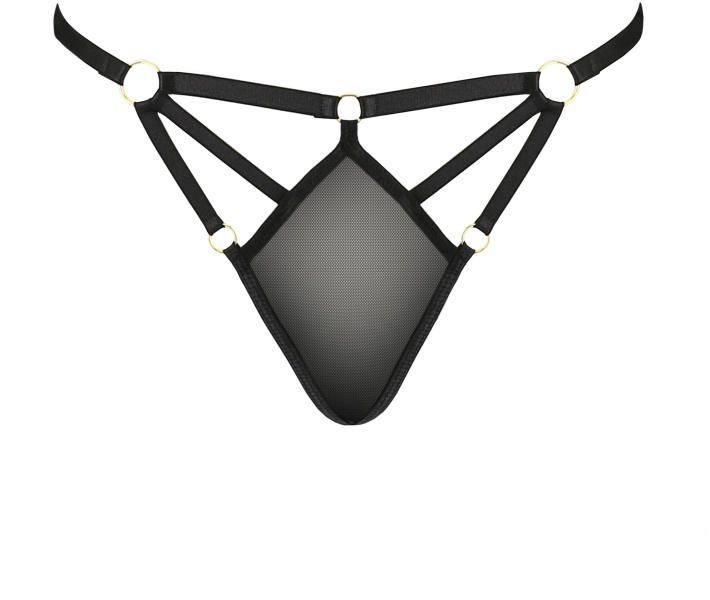 полупрозрачные трусики-стринги meggy thong black