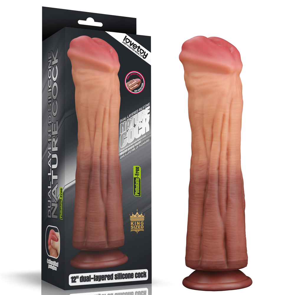 член единорога "12 dual layered platinum silicone cock"