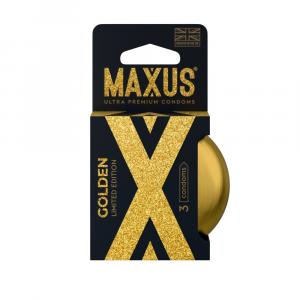 гладкие презервативы золотистого цвета "golden № 3 limited edition", maxus