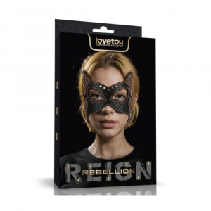 Маска для ролевых БДСМ-игр с кошачьими ушками "Rebellion Reign Cat Mask", Lovetoy