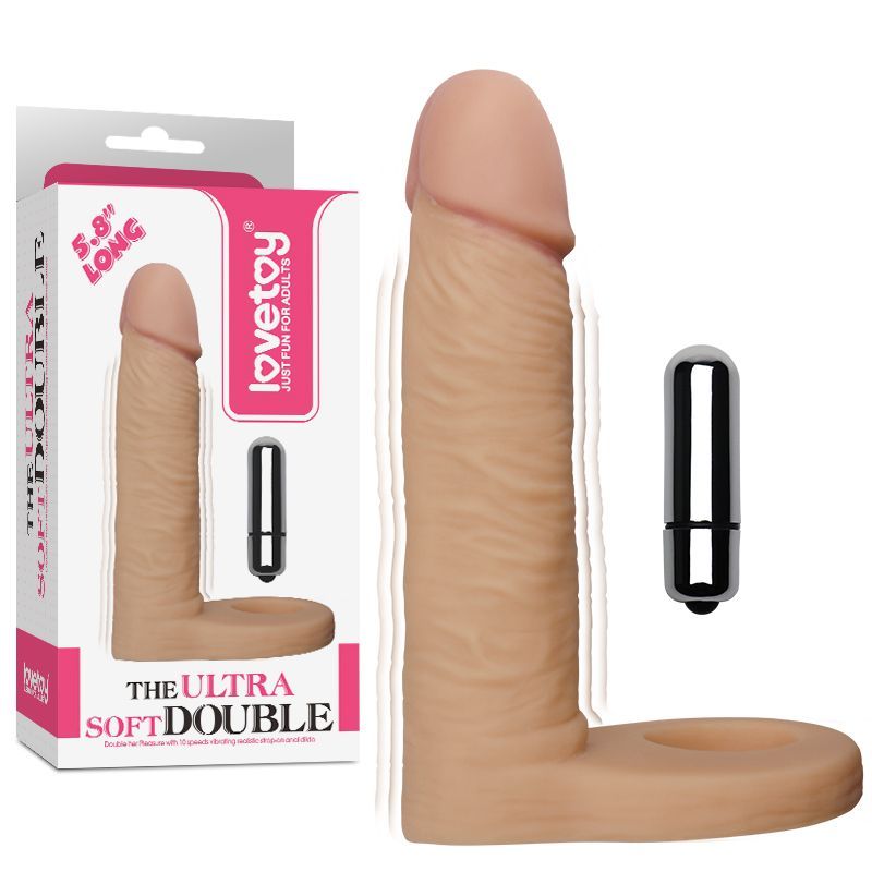 анальный фаллоимитатор и насадка "vibro double" от love toy