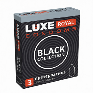 Презервативы LUXE ROYAL Black Collection черного цвета