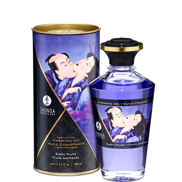 массажное масло со вкусом "экзотические фрукты" shunga aphrodisiac warming oil
