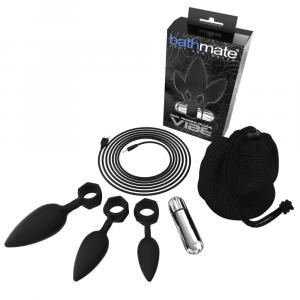набор анальных пробок bathmate vibe training plugs с вибрацией