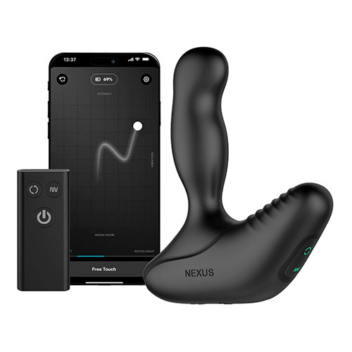 вибромассажер простаты с вращающейся головкой nexus revo stealth