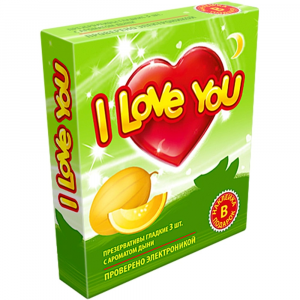 презервативы i love you № 3 с ароматом "дыня"