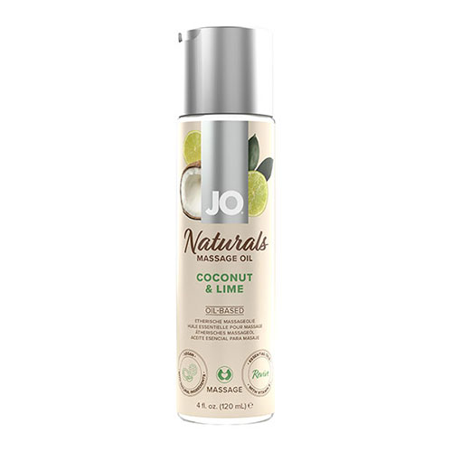 массажное масло с ароматом кокоса и лайма jo naturals massage oil