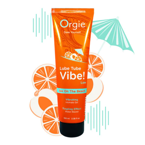 возбуждающая смазка с эффектом вибрации "lube tube vibe! - sex on the beach", orgie