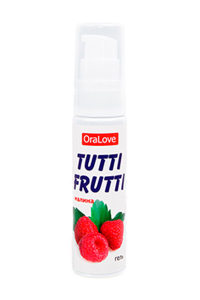 tutti frutti малина съедобная смазка серии "oralove"