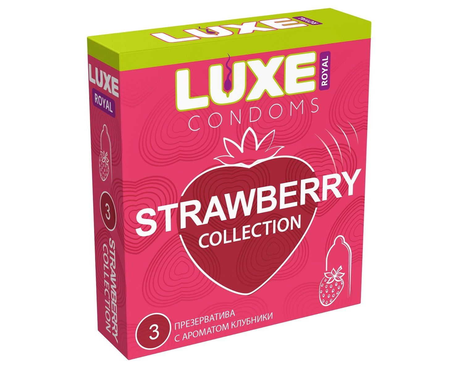 презервативы luxe royal strawberry collection с ароматом клубники
