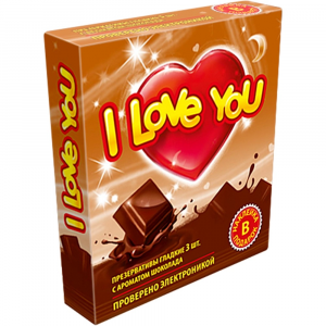 презервативы i love you № 3 с ароматом "шоколад"