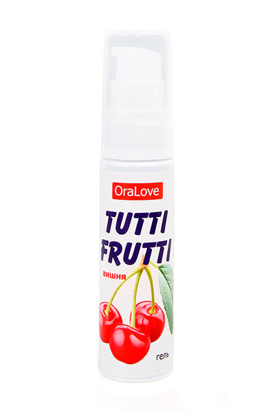 tutti frutti вишня съедобная смазка серии "oralove"