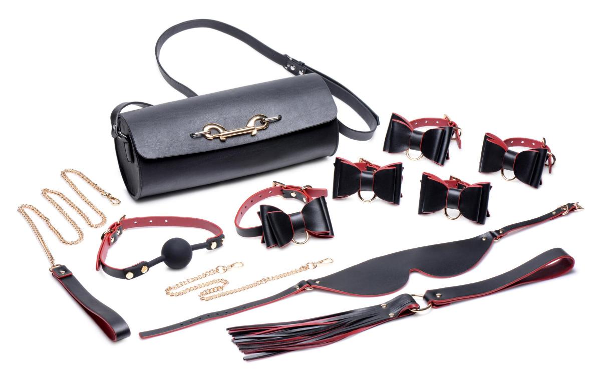 bow - luxury bdsm set with travel bag набор бдсм