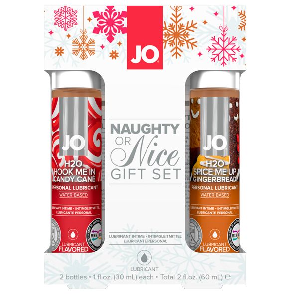 набор вкусовых лубрикантов jo - h2o lubricant naughty or nice set2x30ml