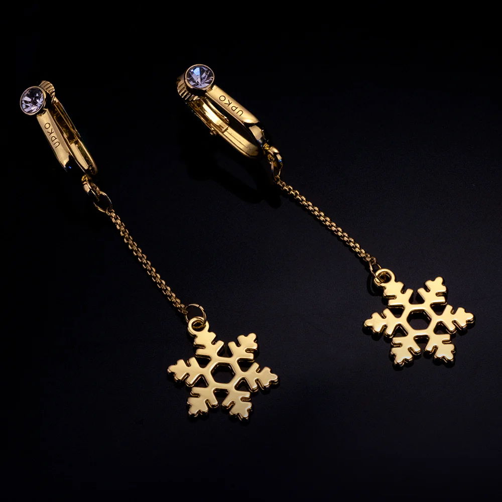 подвески-клипсы non-pierced clitoral jewelry dangle with snowflake для половых губ и клитора