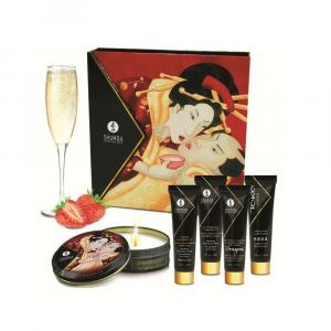 набор лубрикантов "geishas secret kit sparkling strawberry wine", shunga