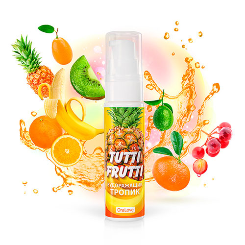 tutti frutti тропик съедобная смазка серии "oralove"