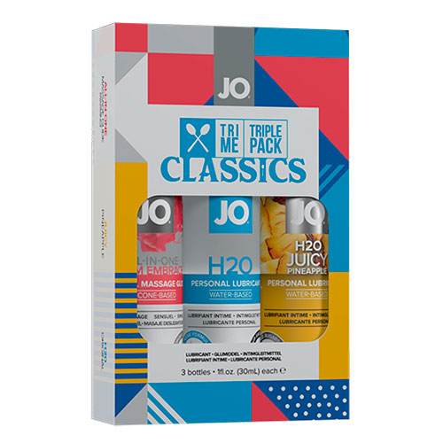 набор лубрикантов jo - tri me triple pack classic 3 x 30 ml