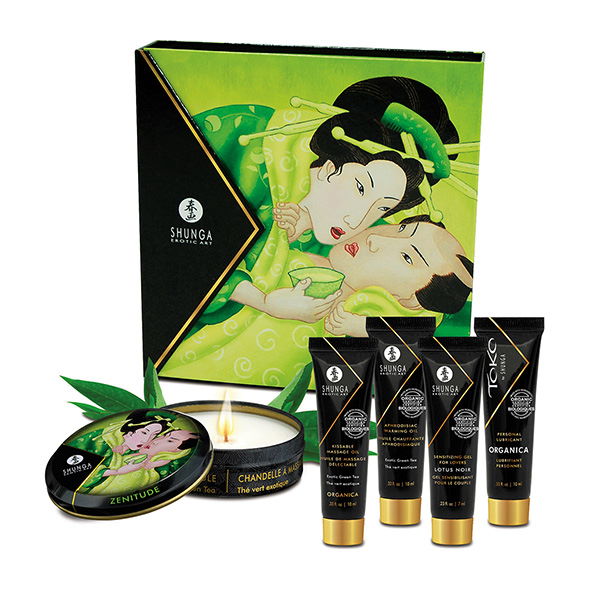 набор лубрикантов geishas secret kit green tea