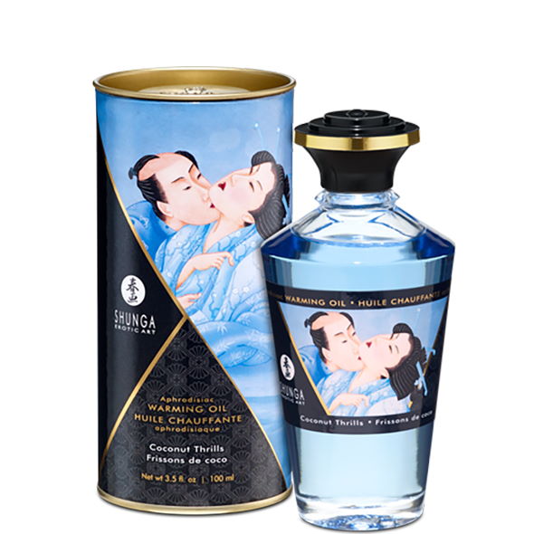 массажное масло со вкусом "кокосовое волнение" shunga aphrodisiac warming oil