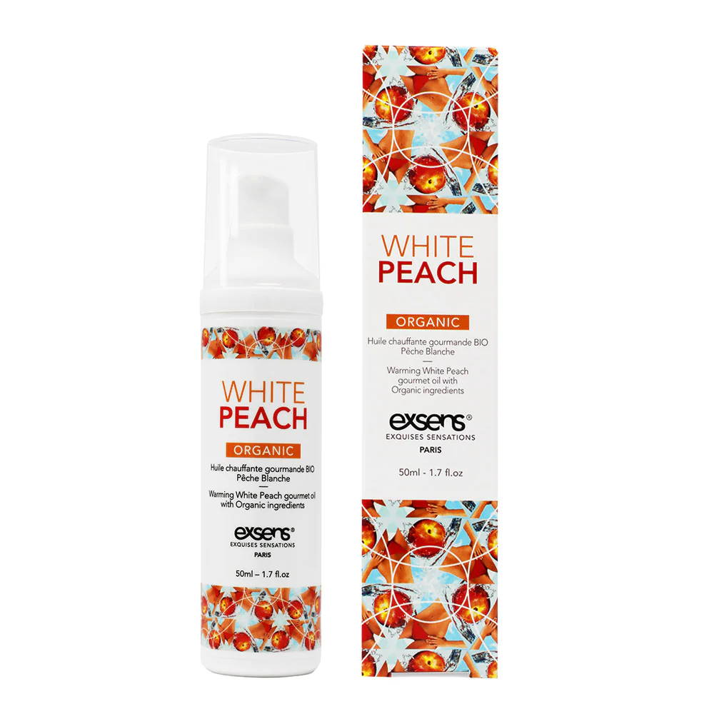 съедобное organic white peach warming intimate massage oil