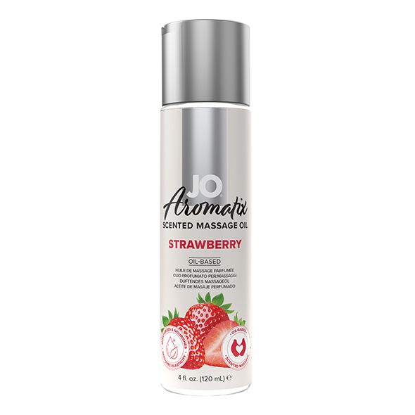 jo - aromatix scented massage oil strawberry – массажное масло с феромонами и афродизиаками