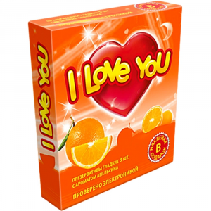 презервативы i love you № 3 с ароматом "апельсин"