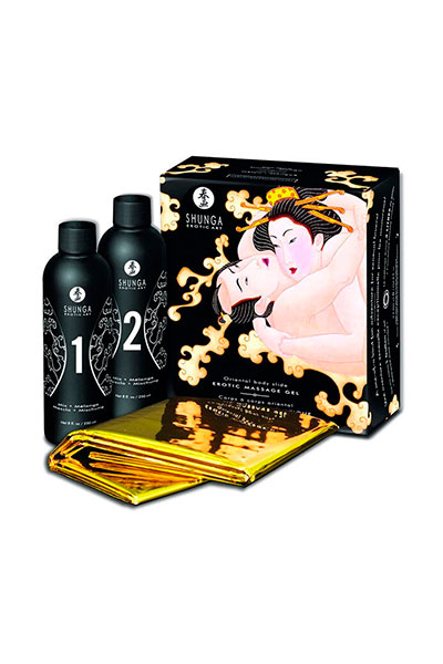 набор для массажа тела к телу "дыня и манго" shunga oriental body-to-body massage