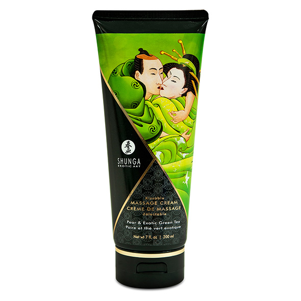 массажное масло(крем) с ароматом "груша и экзотический зеленый чай" shunga massage cream