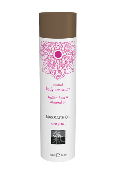 massage oil sensual - indian rose & almond oil, индийская роза & масло миндаля 100 мл