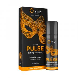 жидкий вибратор с эффектом пульсации "liquid pulse ice caramel", orgie