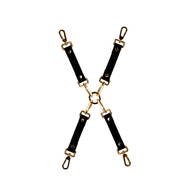 Крестовина Bondage Boutique Leather Hogtie для наручников и поножей