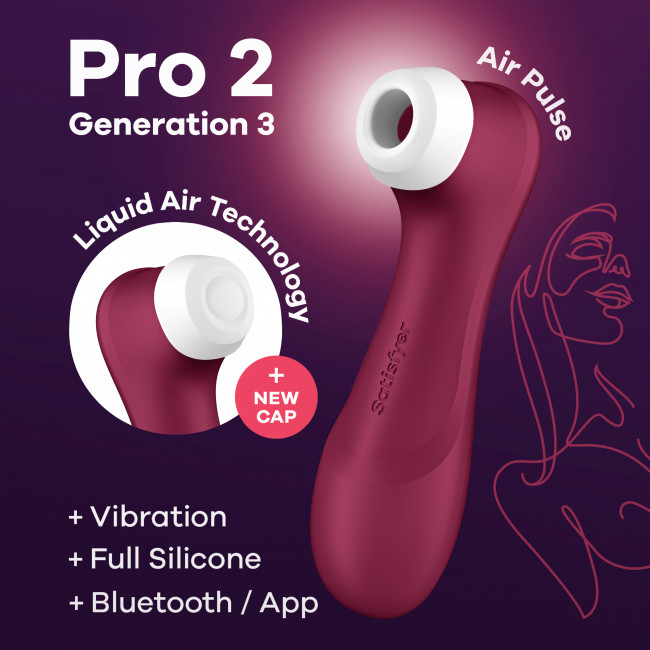 Вакуумно-волновой массажер Pro 2 Generation 3 with Liquid Air Technology, CONNECT APP