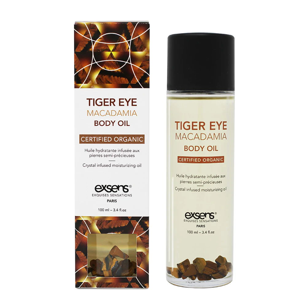 tiger eye macadamia crystal body oil массажное масло