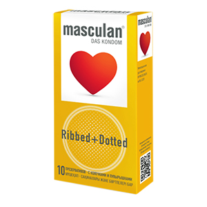 анатомические презервативы masculan ribbed + dotted с колечками и пупырышками