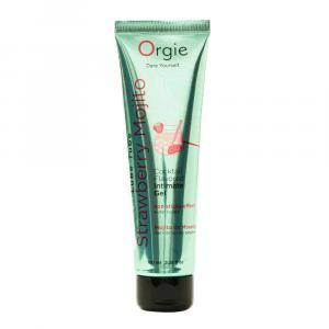 съедобная смазка с вкусом клубничного мохито "lube tube cocktail strawberry", orgie