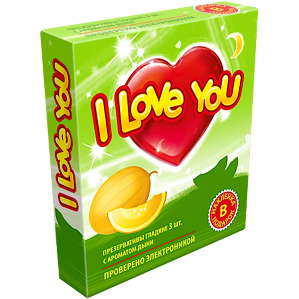 презервативы i love you № 3 с ароматом "дыня"