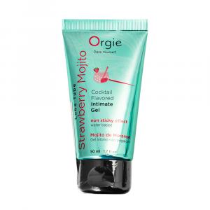 съедобная смазка с вкусом клубничного мохито "lube tube cocktail strawberry", orgie