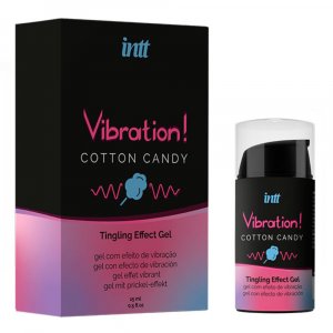 жидкий вибратор с ароматом сладкой ваты "vibration cotton candy", intt