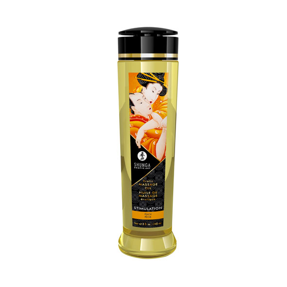 массажное масло с ароматом "активный персик" shunga massage oil