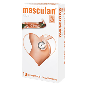 презервативы анатомические с анестетиком masculan ultra 3