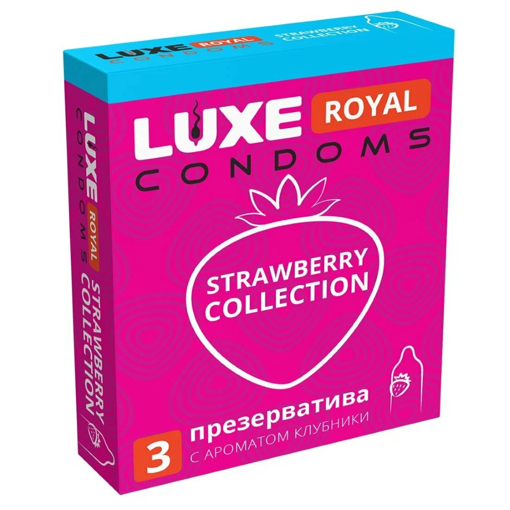 Презервативы LUXE ROYAL Strawberry Collection с ароматом клубники